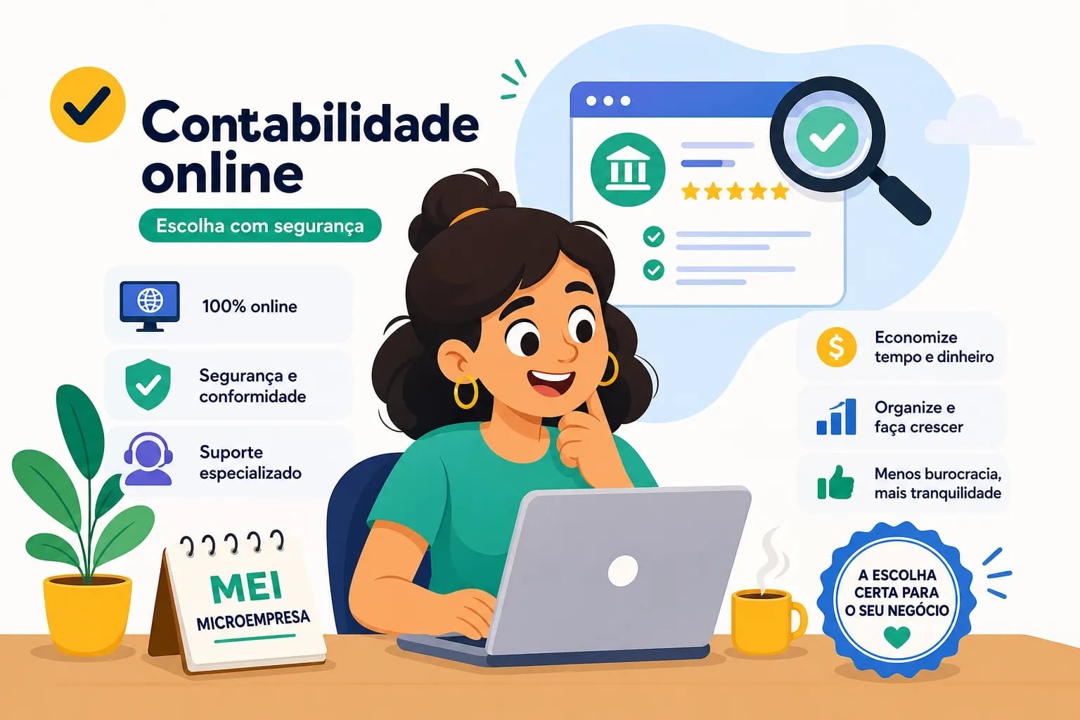 Como escolher contabilidade online para MEI e microempresa