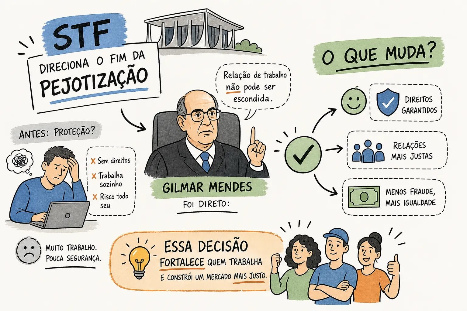 Pejotização no STF: o que Gilmar Mendes disse e o que muda